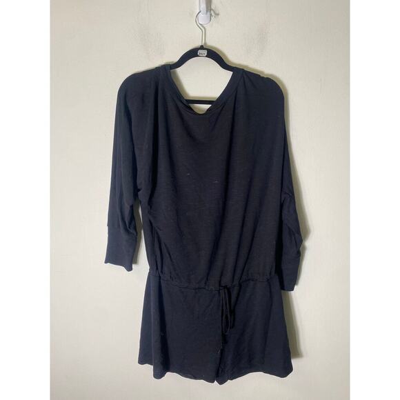 Lanston Light Sweater Romper, black Sz M - Picture 1 of 4